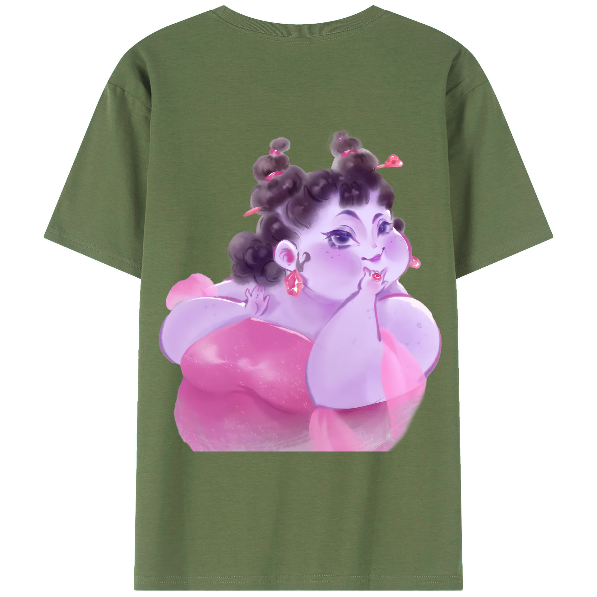 （画像用） Ne Zha 2 ナタ 魔童の大暴れ 綿100％ メンズ半袖Tシャツ（バックプリント） 通気性